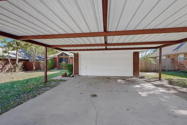 a view of a house with a garage