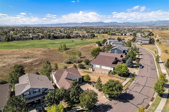 an aerial view of multiple house