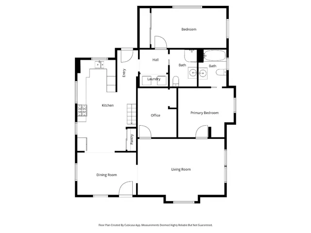 a picture of a bench in front of door