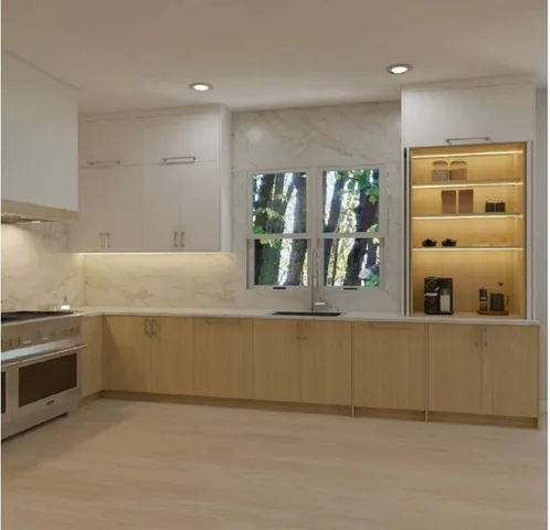 a stove top oven sitting inside of a kitchen