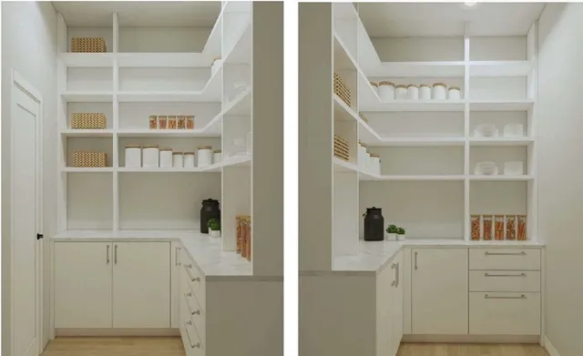 a view of a dining room with furniture and window