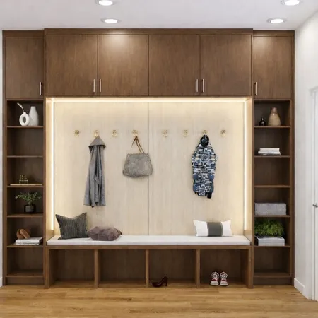 a view of kitchen with wooden floor and windows