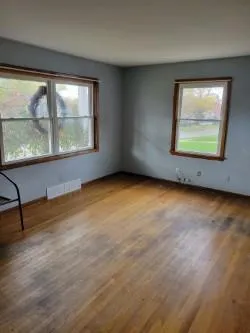 an empty room with a window