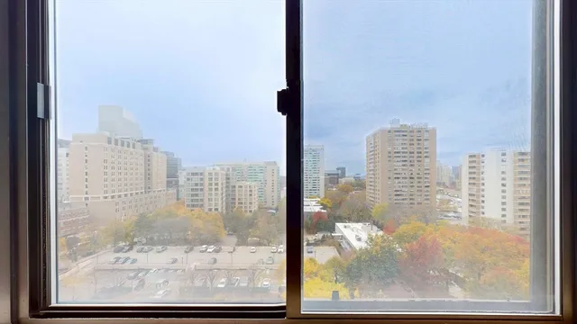 a view of a city from a window