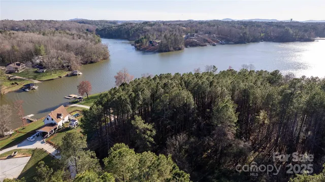 a view of a lake with mountain