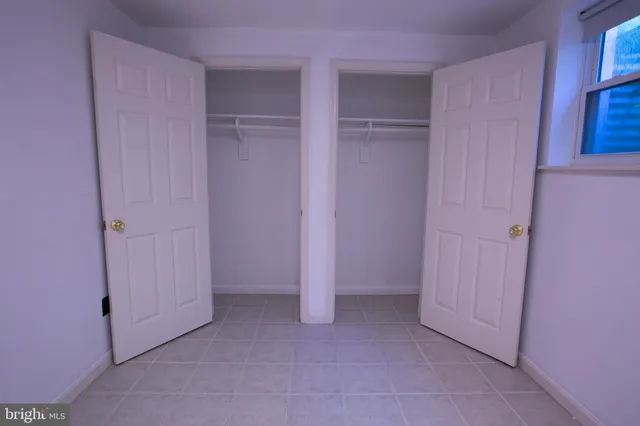 a view of room with closet area