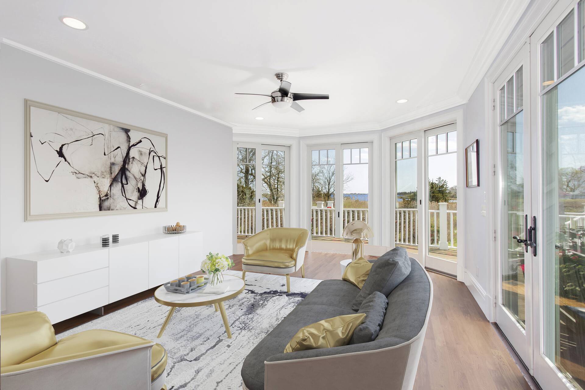 Undisclosed Address Westhampton Beach, NY 11978 - Photo 8 of 16 a living room with furniture and a large window