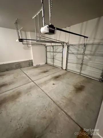 a storage room with shelves