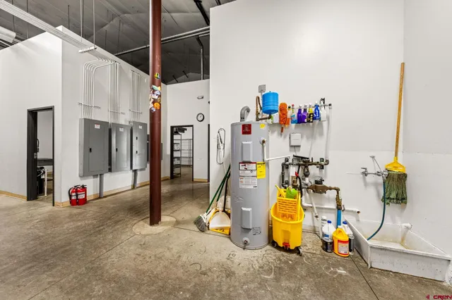 a view of storage and utility room