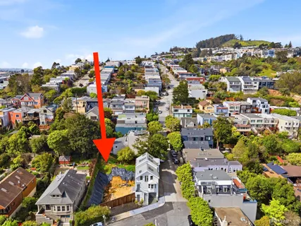 an aerial view of multiple house
