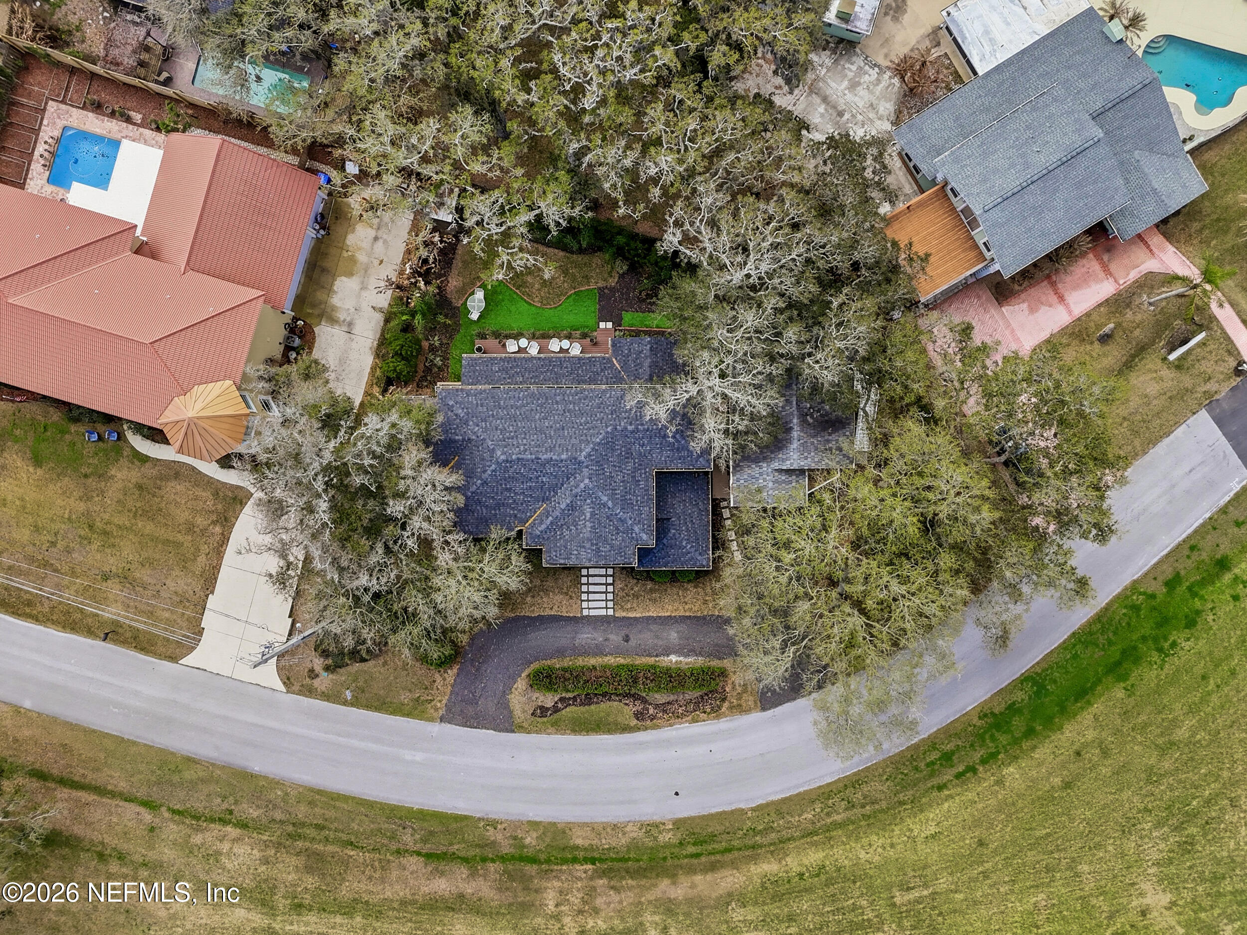 2406 Shore Drive St. Augustine, FL 32086 - Photo 98 of 108 an aerial view of a house with a yard