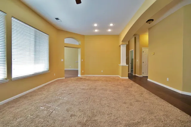 a view of a bathroom with a tub