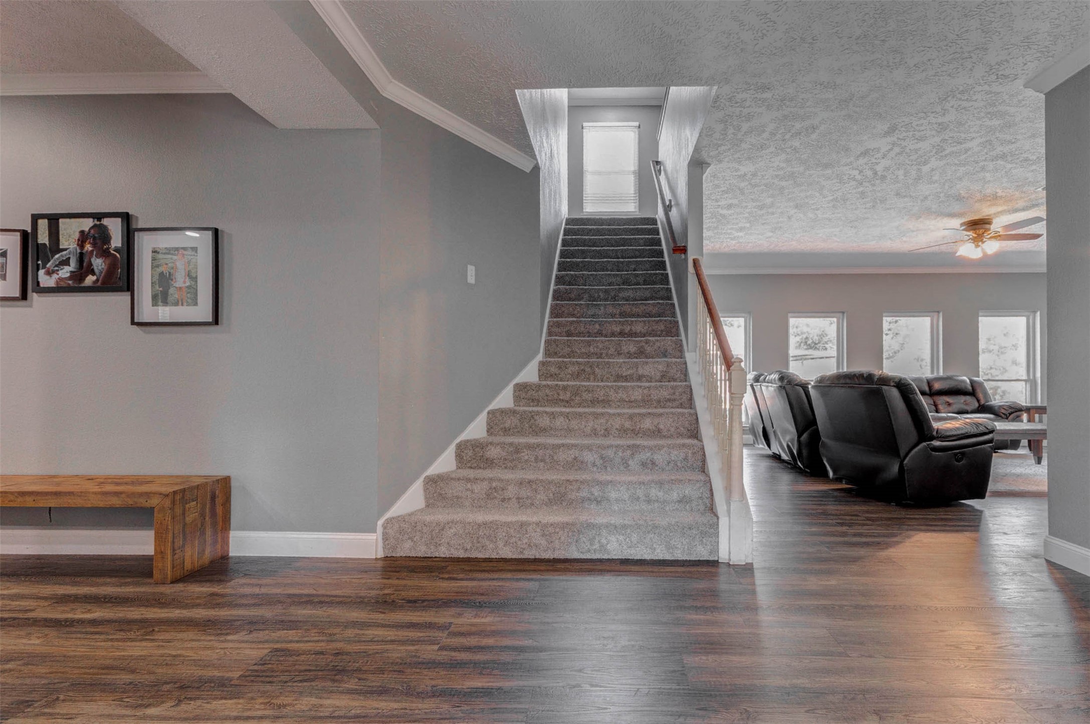 9215 Landry Boulevard Spring, TX 77379 - Photo 21 of 42 Follow the carpeted staircase to the second level, where you will find a spacious game room, the private primary suite, and generously sized secondary bedrooms.