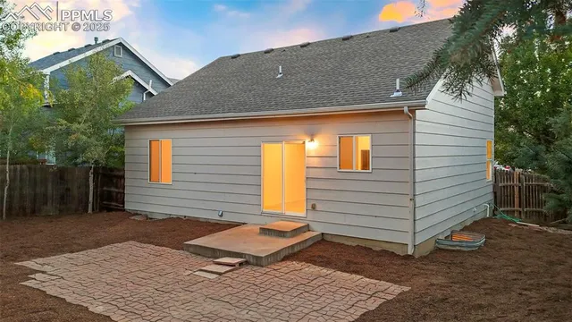 a backyard of a house