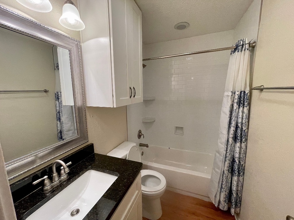 10003 Parliament House Road Austin, TX 78717 - Photo 10 of 31 a bathroom with a granite countertop sink toilet and shower
