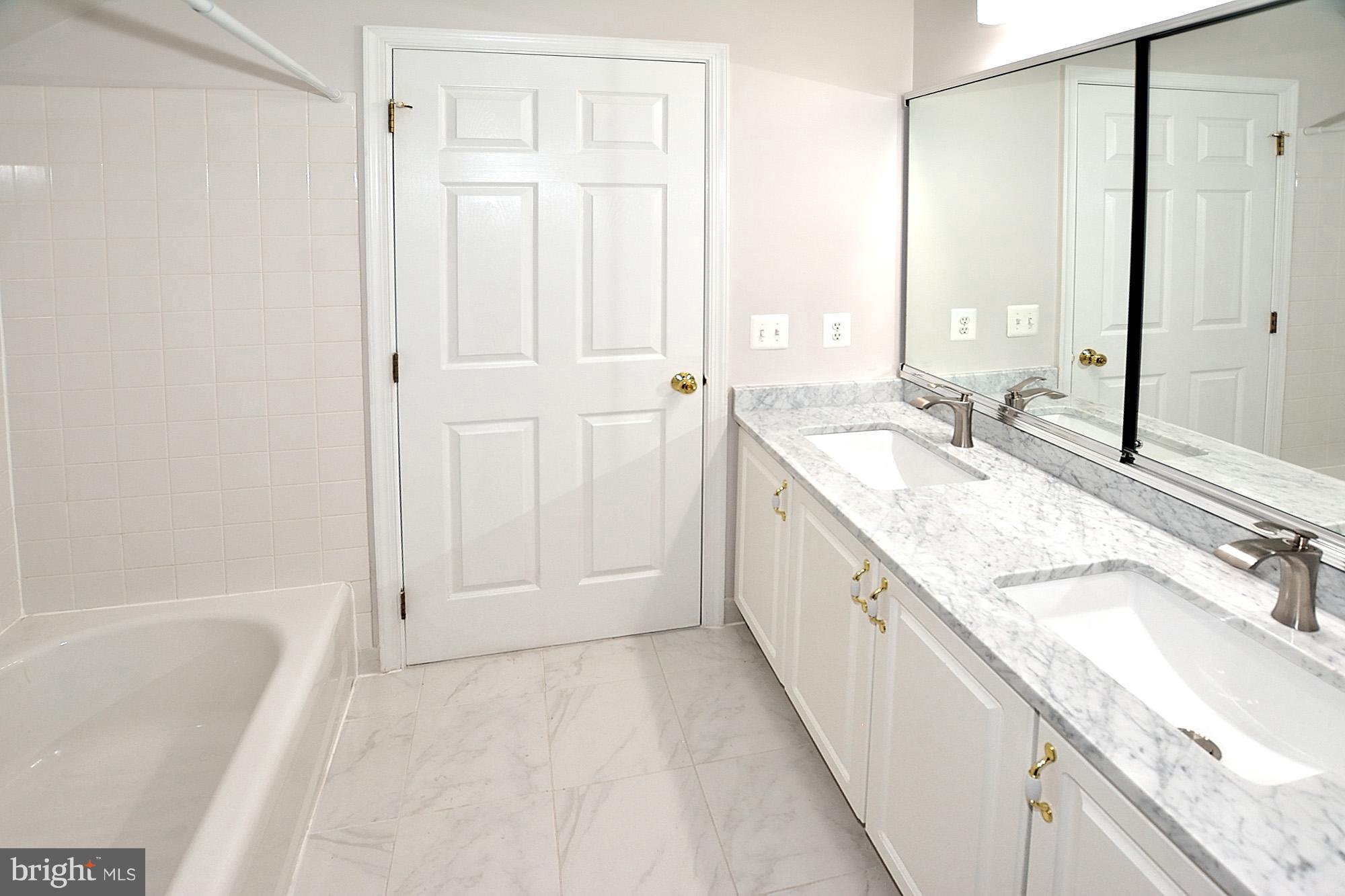 10917 Hunter Gate Way Reston, VA 20194 - Photo 22 of 30 a spacious bathroom with a granite countertop sink and a bathtub