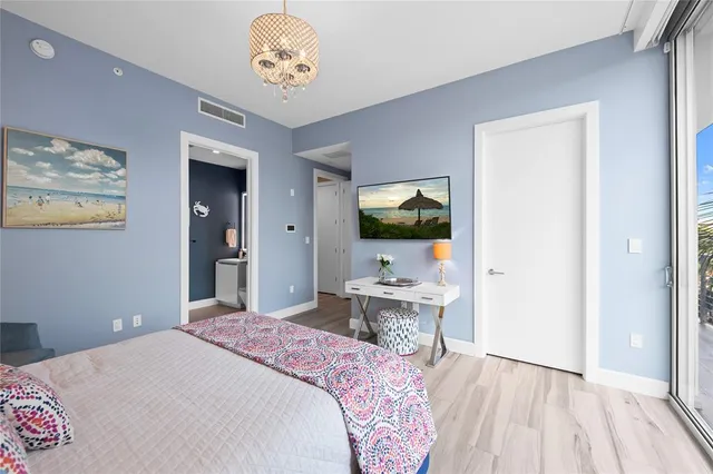 a bathroom with sink and mirror