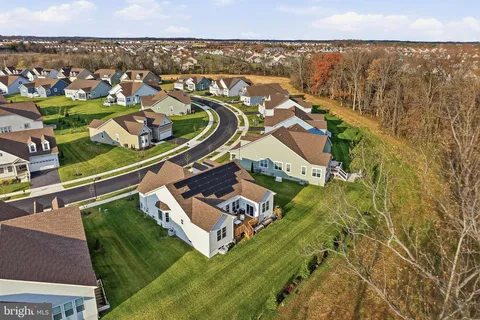 an aerial view of multiple house