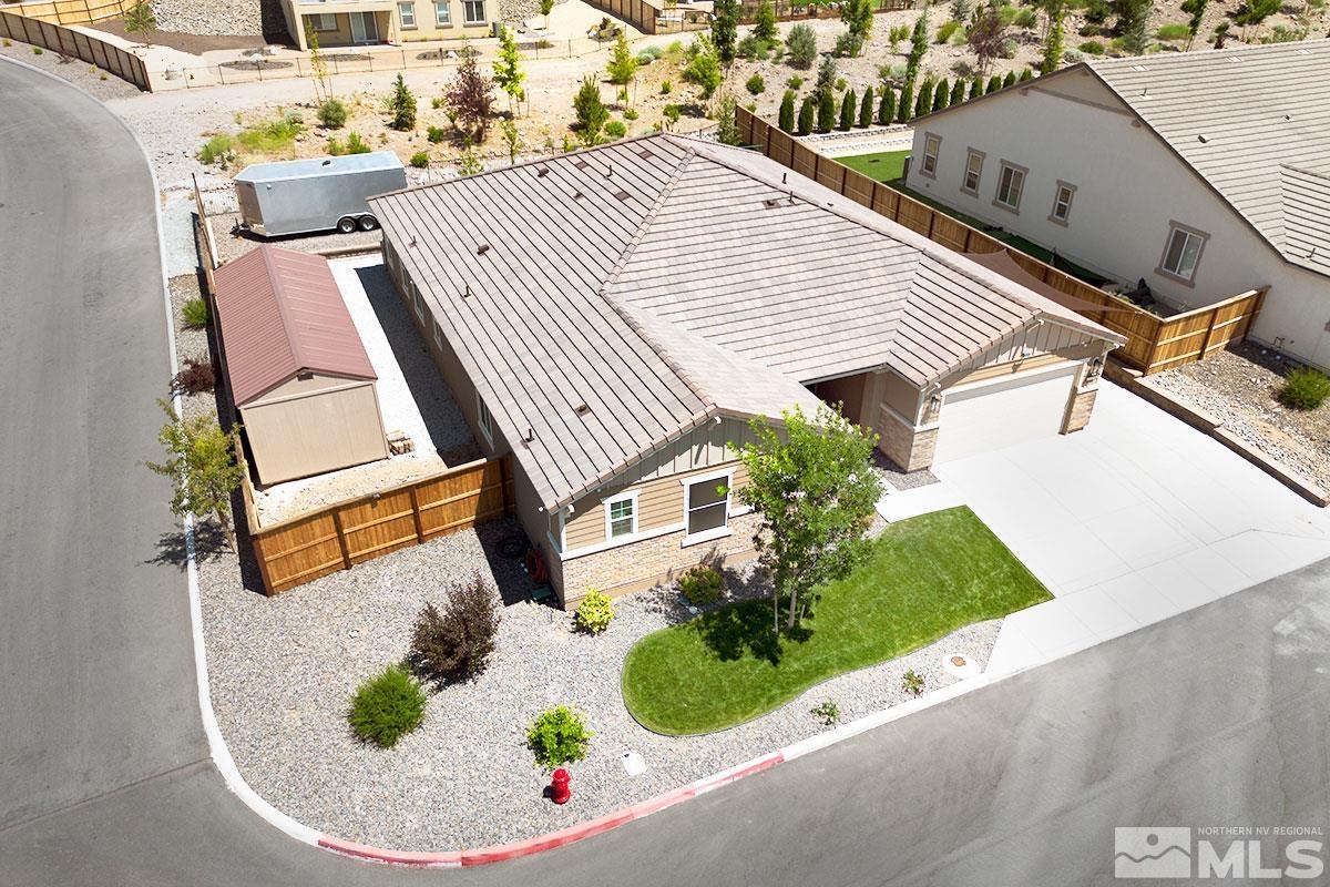 10310 Palladium Mine Drive Reno, NV 89521 - Photo 34 of 35 an aerial view of a house with garden space and street view