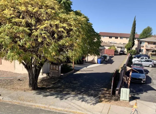a house view with a garden space