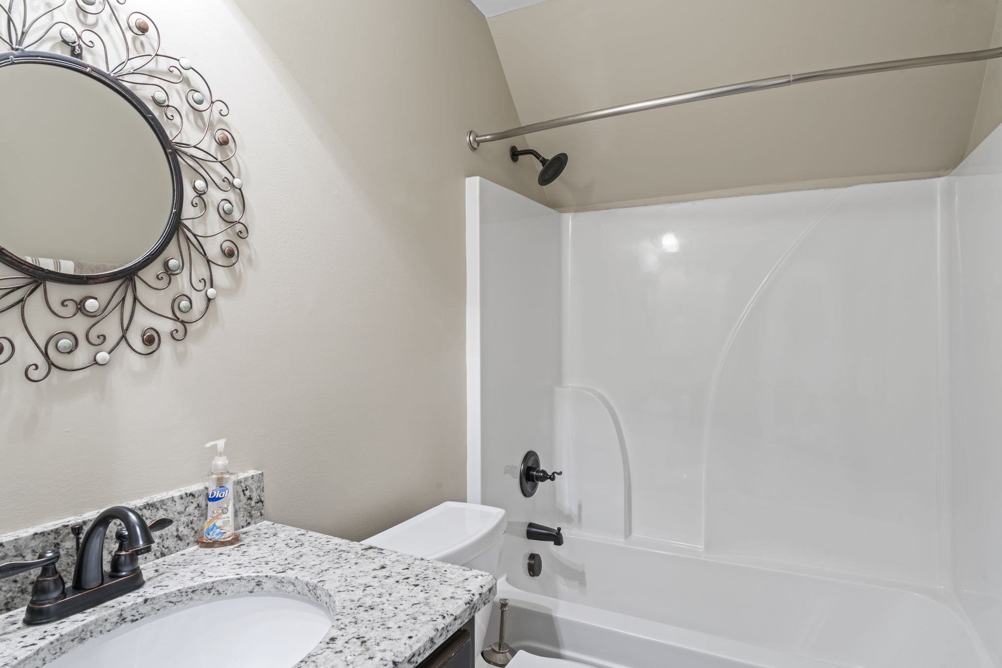 523 Urlacher Drive Murfreesboro, TN 37129 - Photo 31 of 45 a bathroom with a granite countertop sink a toilet and shower