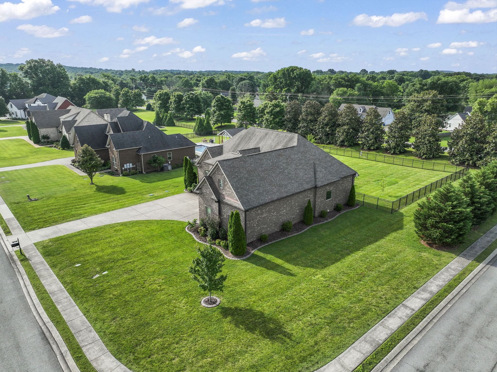 523 Urlacher Drive Murfreesboro, TN 37129 - Photo 39 of 45 a aerial view of a house with a big yard and a garden