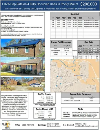 $298,000 | 514-520 Suburb Street, Rocky Mount, NC 27801