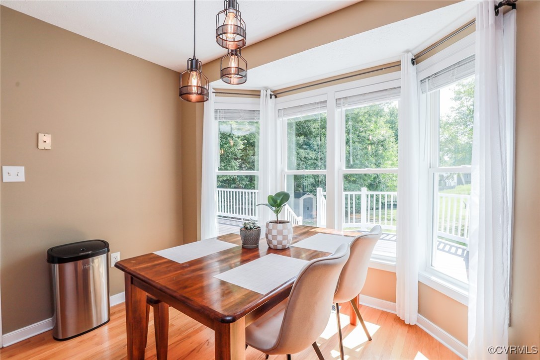 11400 Bailey Mountain Trail Midlothian, VA 23112 - Photo 22 of 41 a view of a dining room with furniture window and wooden floor
