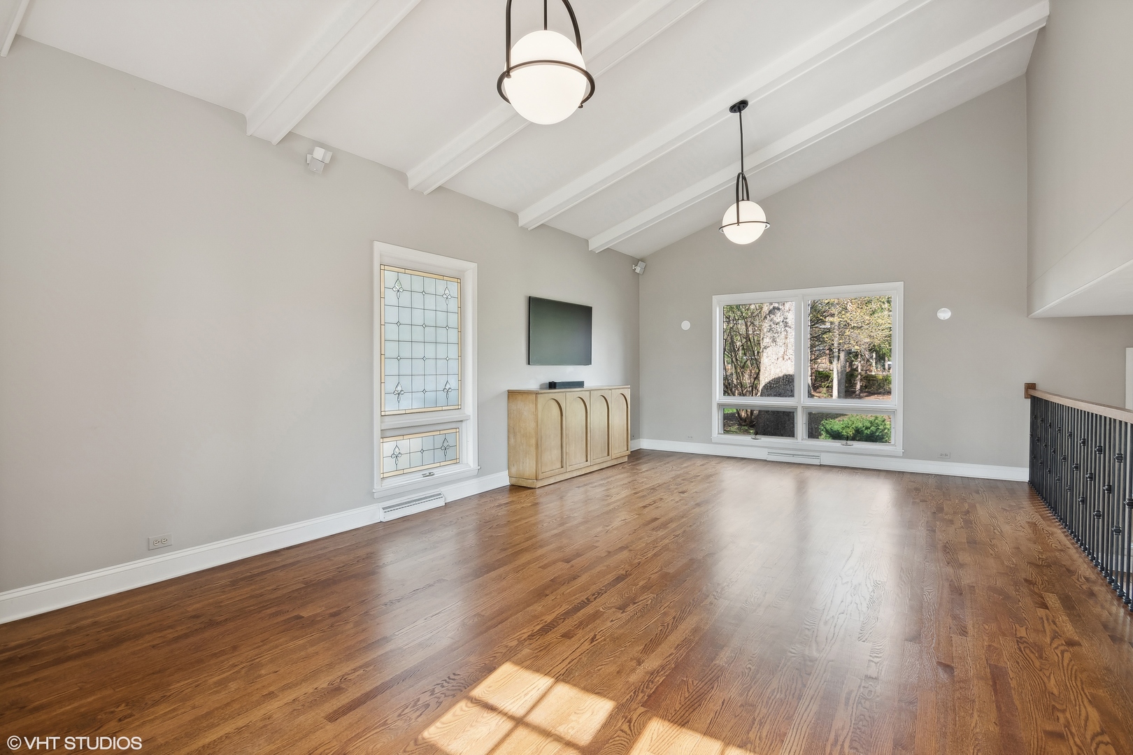 1364 Turvey Road Downers Grove, IL 60515 - Photo 11 of 35 a room with wooden floors and chandelier fan
