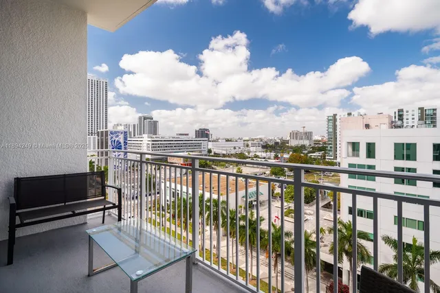 a view of city from balcony