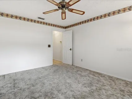 a view of a chandelier in a room