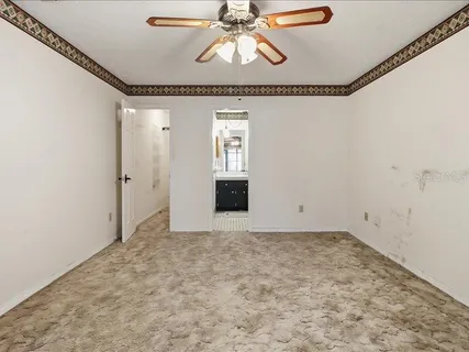 an empty room with a window