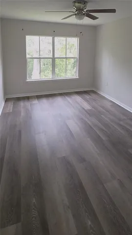 an empty room with a window