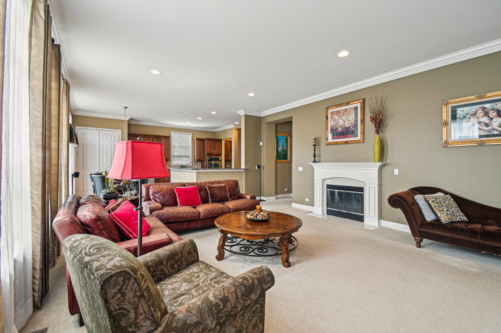 1037 Moray Drive Inverness, IL 60010 - Photo 20 of 50 a living room with furniture and a fireplace