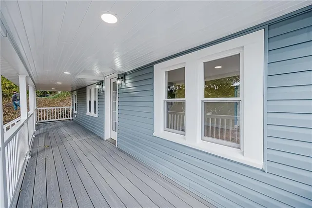 a view of a house with wooden floor