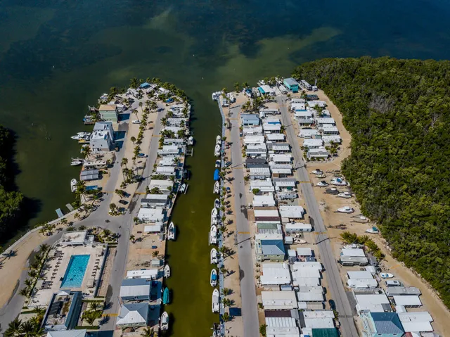 an aerial view of a building