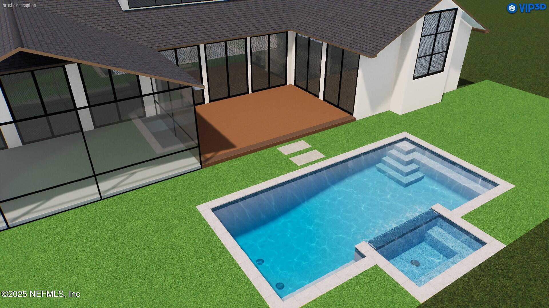 83 Tallwood Road Jacksonville Beach, FL 32250 - Photo 64 of 66 Pool Rendering