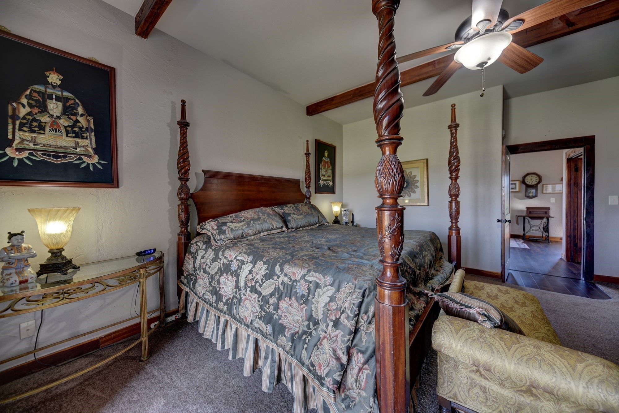 2645 Kallus Road La Grange, TX 78945 - Photo 15 of 25 a bedroom with a bed window and a lamp