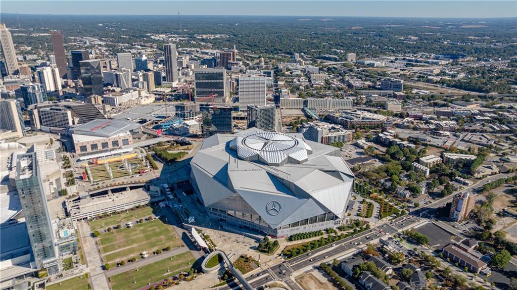 1032 Robert Smalls Way Atlanta, GA 30318 - Photo 61 of 74 an aerial view of a city with lots of residential buildings