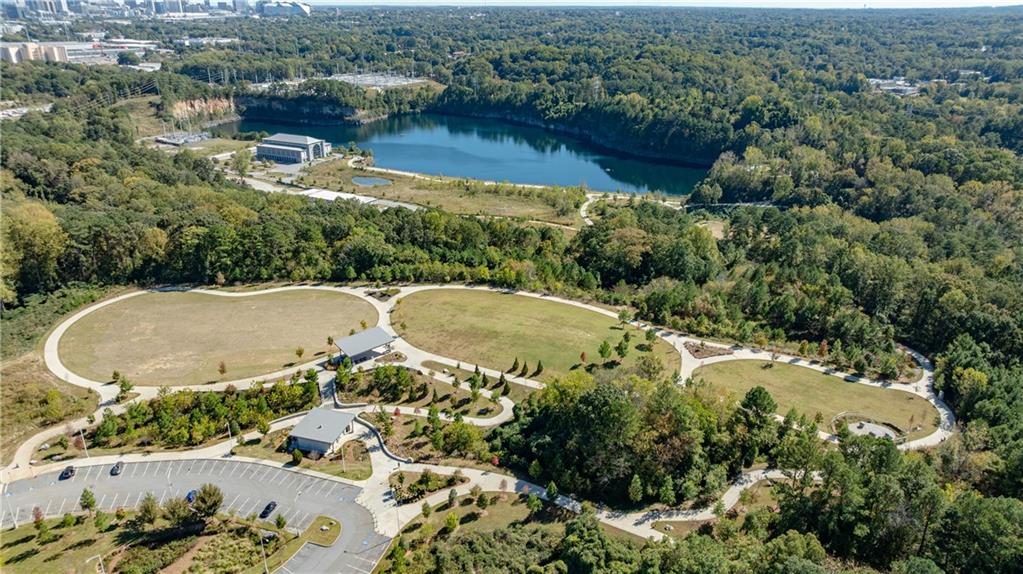 1032 Robert Smalls Way Atlanta, GA 30318 - Photo 68 of 74 an aerial view of residential house with outdoor space and swimming pool