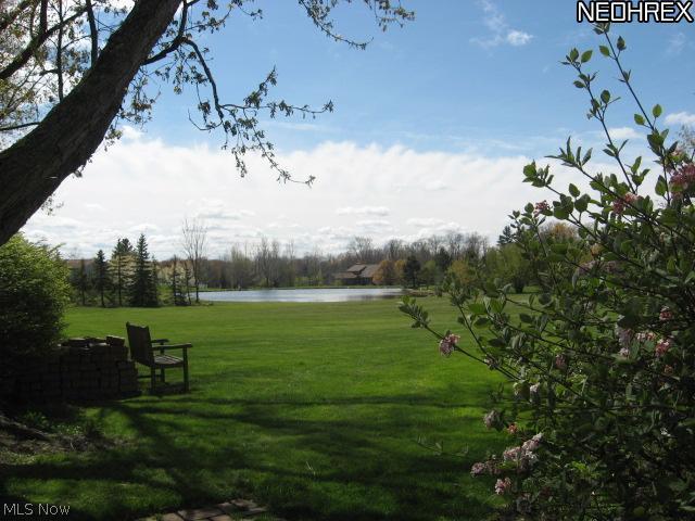 7407 Cedar Road Chesterland, OH 44026 - Photo 24 of 25 The back yard overlooks the pond which is shared with 2 neighbors. Watch the blue heron which visit from the nearby Rookery.