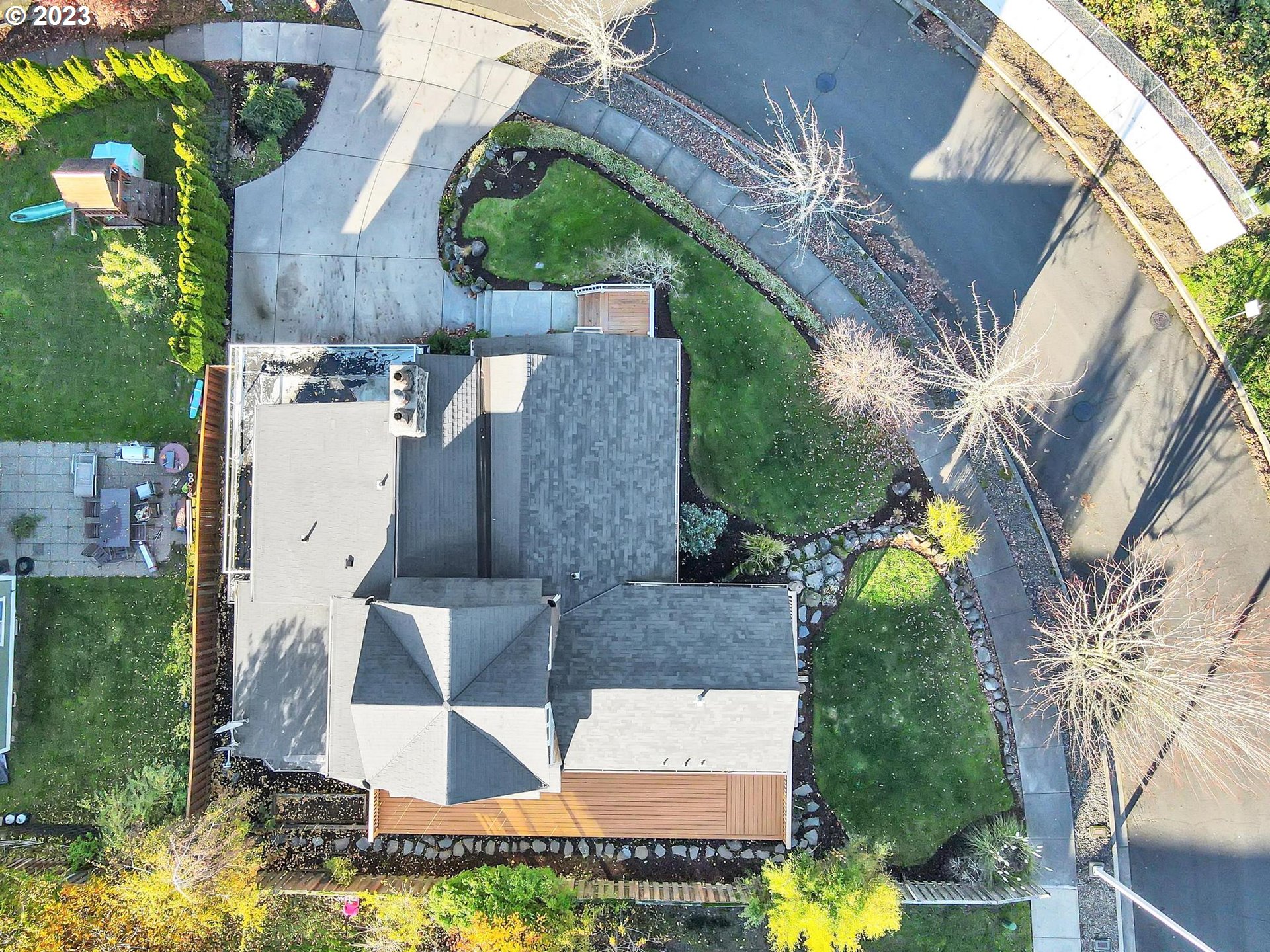 15125 Southeast Aston Loop Portland, OR 97236 - Photo 37 of 42 an aerial view of a house with a garden