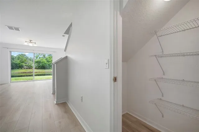 a view of a garden from a windows