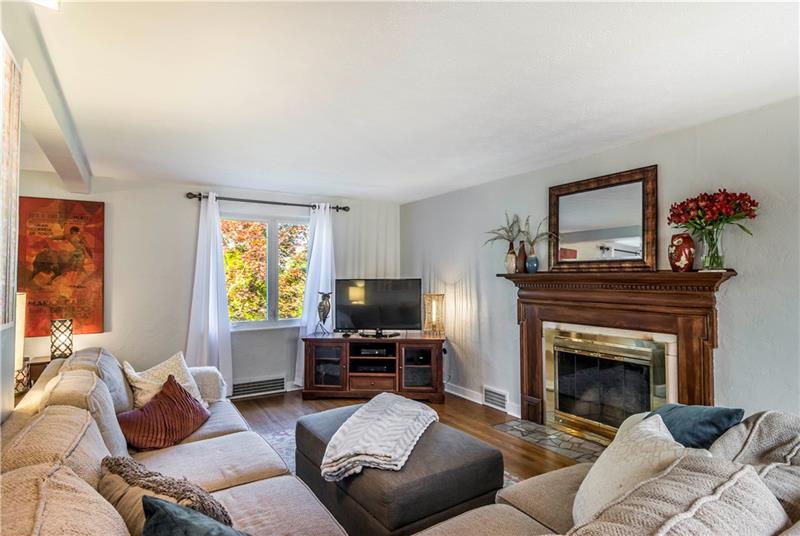 498 Edgeridge Road Pittsburgh, PA 15228 - Photo 5 of 25 Bright Freshly Painted Living Room with Beautiful Hardwoods