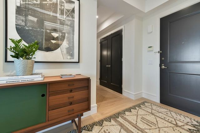 a bathroom with a sink and mirror