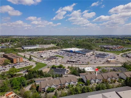 an aerial view of multiple house