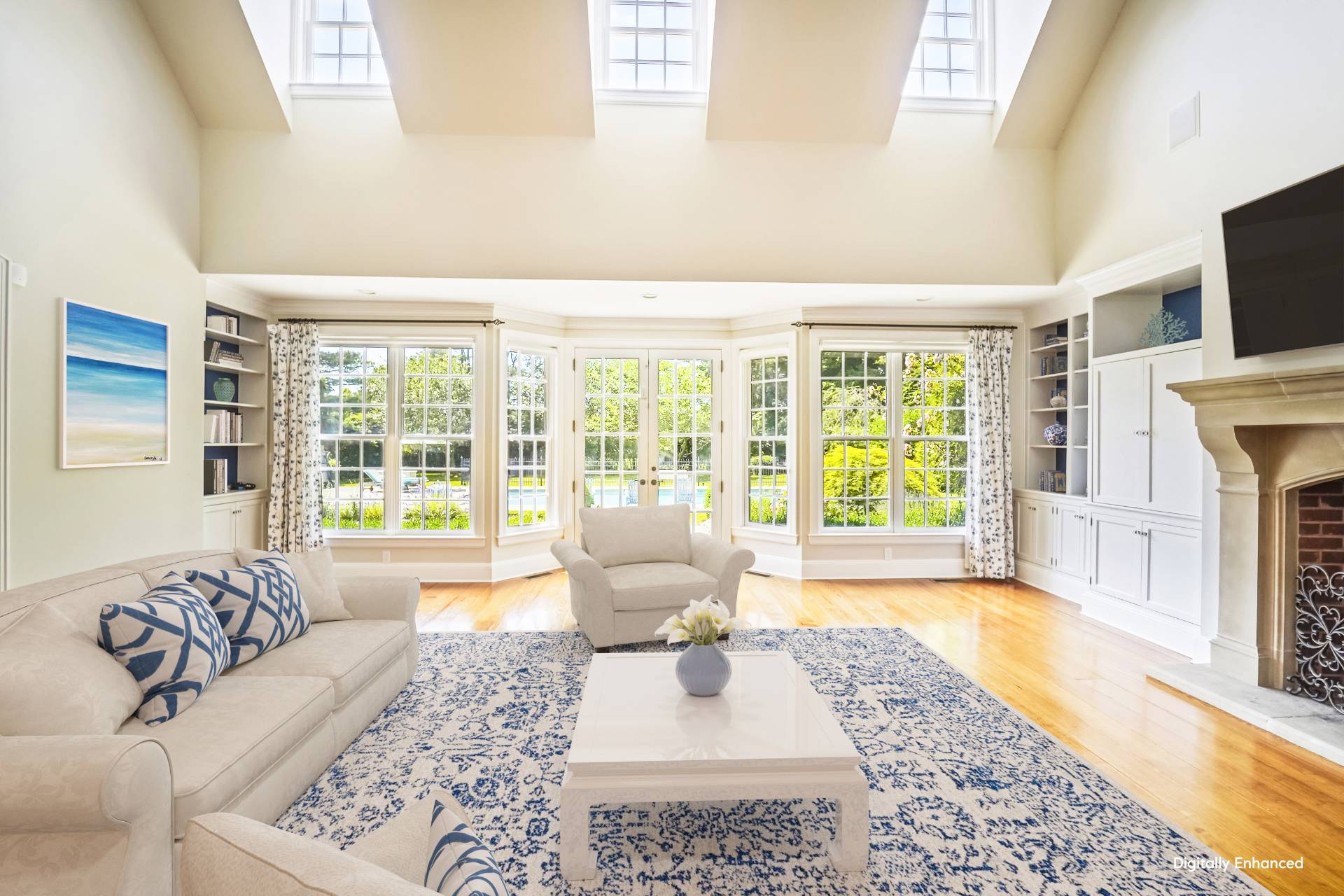 53 South Road Westhampton Beach, NY 11978 - Photo 4 of 28 a living room with fireplace furniture and a fireplace
