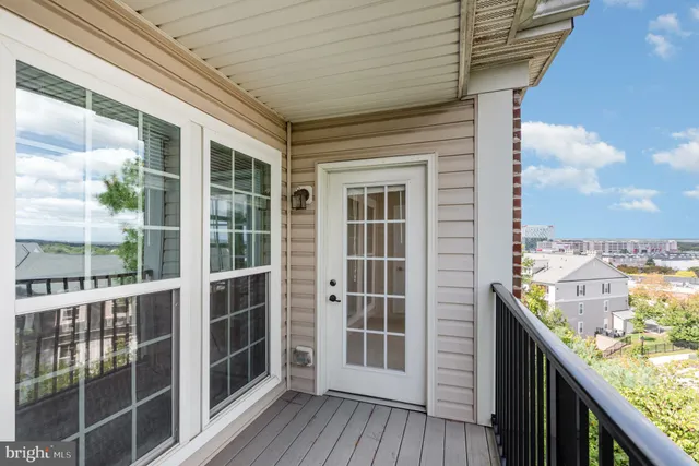 a balcony with an outdoor space