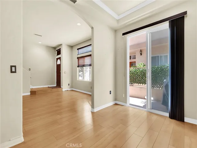 a view of livingroom with front door