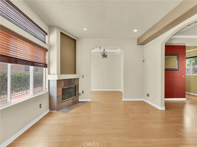 a view of a livingroom with a fireplace